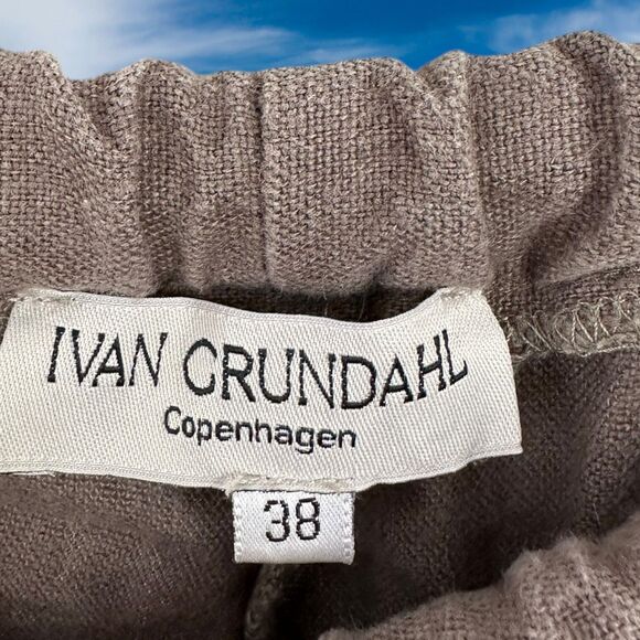 Ivan Grundahl Copenhagen Women's Wide Leg Pants Size 38 Linen Loose Fit - Picture 4 of 7